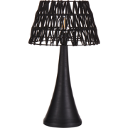 Beliani PELLEJAS - Tafellamp-Zwart-Mangohout
