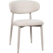 Eetkamerstoel - Beige/Beige - Zithoogte 47cm - Alexia - Set van 2