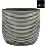 Mica Decorations Bloempot Samuel - 28x28x26 cm - Terracotta - Antracie...