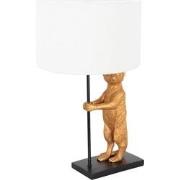 Anne Lighting - tafellamp - Animaux - zwart - metaal stof - Ø 30cm - E...