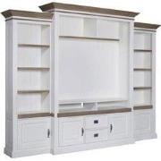 Nordell TV Kast  met Plank, 2 Deuren, 2 Lades en Extra Zijkasten – Ash...