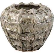PTMD Bloempot Cedric - 20x20x17 cm - Keramiek - Creme