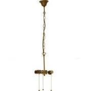 LumiLamp Snoerpendel Ketting Tiffany  Ø 19x160 cm Bruin Ijzer Trekfitt...