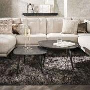 Hoyz Collection - Salontafel Rock Organisch - 3D Zwart Bruin - Set van...