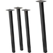 Set van 4 tafelpoten schuin 72 cm donkergrijze look industrieel staal ...