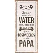 Clayre & Eef Tekstbord  13x30 cm Wit Zwart Metaal Rechthoek Wandbord