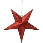 Clayre & Eef Hangende ster 30x10x30 cm Rood Papier