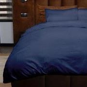 Zydante® Dekbedovertrek Emboss Geometric 240x220 cm - Donkerblauw - me...