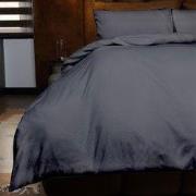 Zydante® Dekbedovertrek Emboss Rainbow 140x220 cm - Anthracite - met 1...