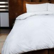 Zydante® Dekbedovertrek Emboss Zebra 200x220 cm - Wit - met 2 Kussensl...