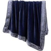 Cozy Bliss Luxury Milky Pluche Plaid - Navy - 130x150 cm