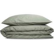 Dekbedovertrek - Katoen Satijn Olijfgroen 140x220cm + 1x 60x70cm