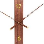 QUVIO Rechthoekige wandklok  – 40cm – Hout – Donkerbruin