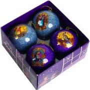 Box kerstbal plastic 75mm alladin 4st I