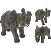 Olifant beeld 25 cm 2ass cement
