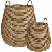 Mica Decorations Mand Capeno - 47x47x50 cm - Gerecycled Plastic - Brui...