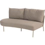 Comino organische 2-zits lounge bank eindmodule rechts latte