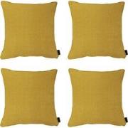 Madison -  Sierkussen Panama mustard - Ca. 45x45 cm - Set van 4