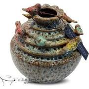 Villa Pottery  Licht Blauwe vogel vaas Grenada - D17xH17