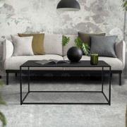 Salontafel 110x40x50,5 cm zwart metaal ML design