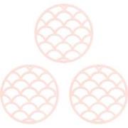 Krumble Siliconen pannenonderzetter rond met schubben patroon - Roze -...