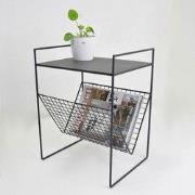 LOFT42 Maggy Bijzettafel met Tijdschriften- of Krantenbak - Metaal - M...
