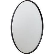 Fragix Boston Spiegel Ovaal - Zwart - Metaal - 50x70