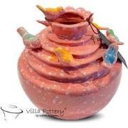 Villa Pottery  Roze vogel vaas Grenada  - D17xH17