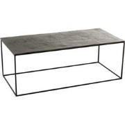 J-Line - Salontafel Rechthoekig Oxidize Aluminium/ijzer Antiek Zwart/g...