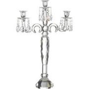 J-Line - Kandelaar 3 Armen Kristal Transparant Large - 42.5x12x65.5cm