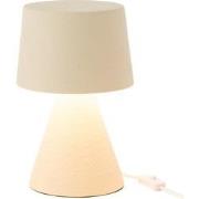 J-Line - Tafel Lamp Small Kap Aardewerk Beige - 22x22x34cm