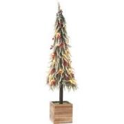 J-Line - Kerstboom+led Kunststof Sneeuw Groen/rood Extra Large - 22x22...