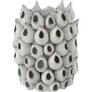 J-Line - Vaas Anemone Hoog Keramiek Blauw - 22x22x32cm