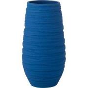 J-Line - Vaas Fiesta Keramiek Blauw X-large - 28x25x55cm