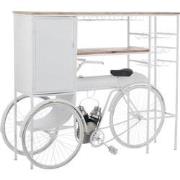 J-Line - Bar Fiets Metaal/mango Hout Wit/naturel - 173x64x119cm
