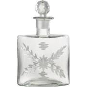 J-Line - Karaf Chloe Ovaal Glas Transparant/goud - 13.5x6.5x23cm