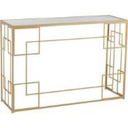 J-Line - Console Lijnen Metaal/glas Goud - 120x40x81.5cm