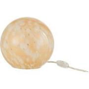 J-Line - Lamp Melissa Rond Glas Beige Small - 20x20x18cm