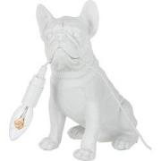 J-Line - Lamp Bulldog Poly Wit - 25x15x29cm