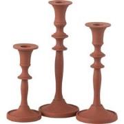 J-Line - Set Van 3 Kaarshouders Klassiek  Aluminium Roest - 8.5x8.5x23...