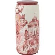 J-Line - Pot Moriko Rond Porselein Rood/wit Large - 16x16x38cm