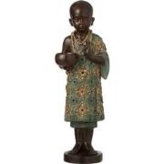 J-Line - T-lh Monnik Staand Poly Groen/goud Large - 22x21x58cm