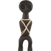 J-Line - Figuur Takwimu Mangohout Zwart Large - 13x7.5x47cm