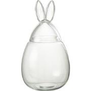 J-Line - Pot Konijn Glas Transparant Large - 22.5x22.5x39cm
