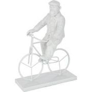 J-Line - Aap Fiets Poly Wit Small - 21x12x25cm
