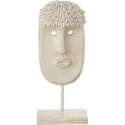 J-Line - Gezicht Staander Etnisch Steen/resine Beige Small - 13.5x9.5x...