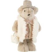 J-Line - Beer Das Tas Textiel Beige Large - 25x19x46cm