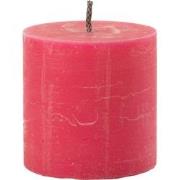 J-Line - Buitenkaars Pilaar Paraffine Roze Small-70uren - 13x13x13cm