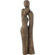 J-Line - Knuffel Koppel Modern Resine Bruin/goud - 13x12x48.5cm