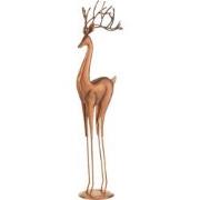 J-Line - Rendier Op Voet Metaal Koper Small - 14.5x10x54cm